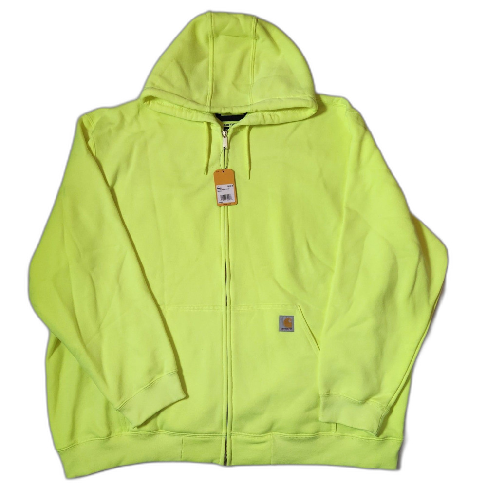 Carhartt Men’s 4XL Loose Fit Bright Yellow Zip Hoodie